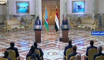 الرئيس السيسي: تابعنا نتائج واتفاقيات الدورة الأولى للجنة العليا المشتركة مع جنوب السودان