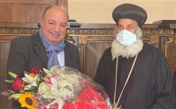 الكنيسة القبطية بروما تودّع السفير المصرى بالفاتيكان
