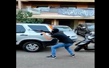 «نيشان» ينشر لحظة إطلاق مسلح الرصاص فى بيروت (فيديو)