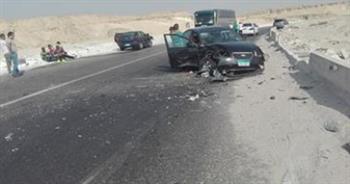 إصابة شخصين إثر حادث تصادم سيارتين بطريق إسكندرية الصحراوى