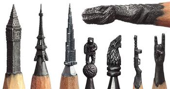 فنانة باكستانية يارعة فى النحت على القلم الرصاص (فيديو)