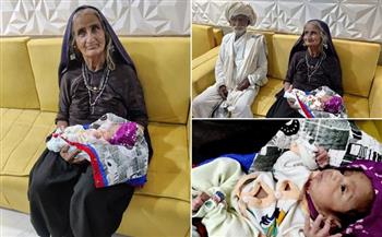 حالة نادرة.. عجوز هندية فى الـ70 من عمرها تنجب طفلها الأول (صور)