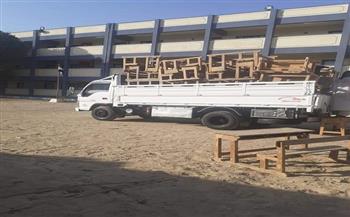 إدارة المخزون السلعي تعيد تدوير الرواكد الخشبية لتوزيعها على المدارس بأسوان