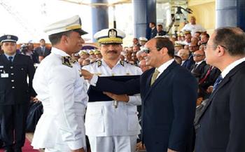 الرئيس السيسي يشهد مراسم تسليم وتسلم القيادة بين طلبة كلية الشرطة
