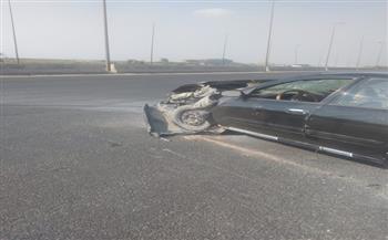 إصابة شخصين في حادث مروري بالطريق الإقليمي (صور)