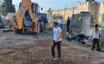 الاحتلال الإسرائيلي يستأنف أعمال تجريف المقبرة اليوسفية بالقدس