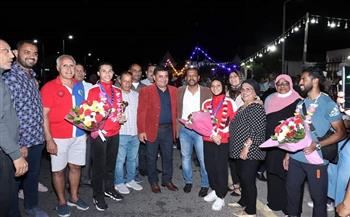 استقبال رائع لأبطال منتخب مصر للكاراتيه المشاركين ببطولة البحر المتوسط بنادي الغردقة