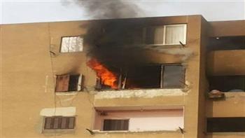 إصابة ربة منزل فى حريق شقة سكنية ببولاق الدكرور