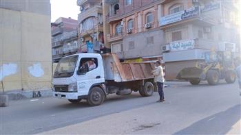 «كفر الشيخ» تشن حملة نظافة ورفع تراكمات القمامة بمدينة بيلا