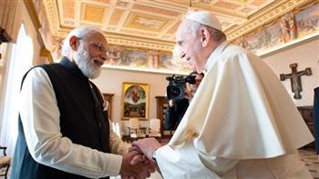 رئيس الوزراء الهندي والبابا فرانسيس يبحثان عددًا من القضايا ذات الاهتمام المشترك