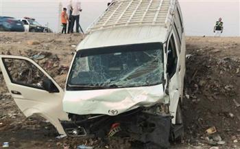 إصابة 22 شخصا في حادث تصادم مروع بطريق القاهره أسوان الشرقي
