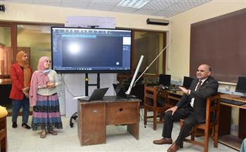 رئيس جامعة الأقصر يتابع تدريب أعضاء هيئة التدريس لتحويل الكتاب الجامعي إلى إلكتروني