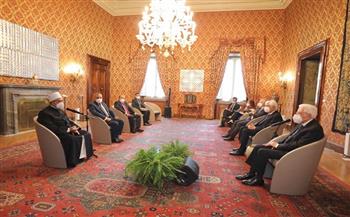الإمام الأكبر يلتقي الرئيس الإيطالي في روما ويؤكد دور الأزهر في خدمة السلام العالمي