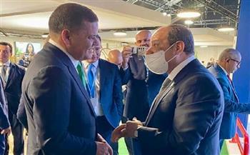 الرئيس السيسي يلتقي رئيس الحكومة الليبية بقمة جلاسكو