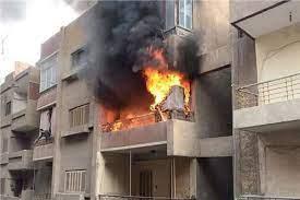4 سيارات إطفاء تسيطر على حريق شقة فى السلام