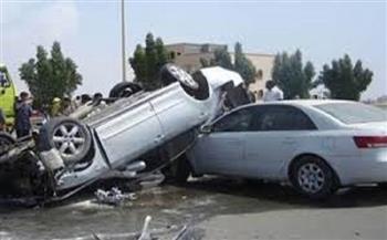 إصابة 3 أشخاص فى حادث تصادم على الطريق الصحراوي الغربي في قنا
