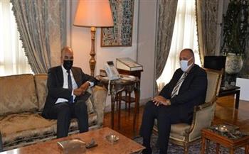 «شكري» يعقد جلسة مباحثات مع نائب رئيس المجلس الرئاسي الليبي