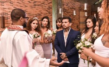 الحب الحر.. عارض أزياء برازيلي يتزوج 9 فتيات في يوم واحد (صور)