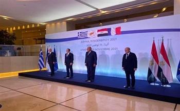 بدء فعاليات الجلسة العامة لاجتماع وزير الخارجية بنظرائه فى قبرص واليونان وفرنسا (صور)
