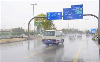  أمطار على محافظة طريف السعودية