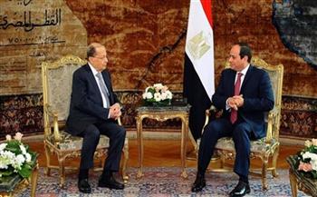 الرئيس السيسي يهنئ نظيره اللبناني بذكرى يوم الاستقلال