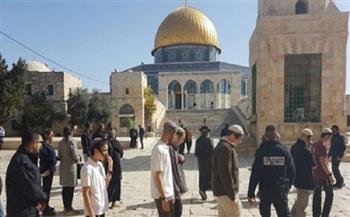 مستوطنون متطرفون ينصبون شمعدانا على سطح مسجد شمال غرب القدس