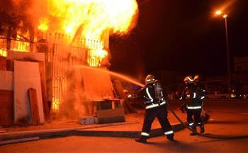 انتداب المعمل الجنائي لمعاينة حريق عقار بالمرج بعد إنقاذ السكان