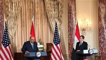 شكرى يلقي كلمة في ختام الحوار الاستراتيجي بين مصر والولايات المتحدة