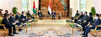 الرئيس السيسي يشيد بقوة العلاقات التاريخية بين مصر والأردن (صور)