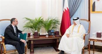 رئيس مجلس الشورى القطري يستقبل سفير مصر فى الدوحة