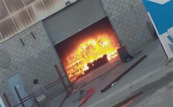 السيطرة على حريق مصنع بورسعيد