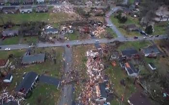 «بايدن» عن إعصار ولاية كنتاكي: الأكبر في تاريخنا.. وانهيار سقف «أمازون»
