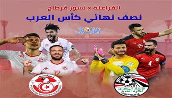كأس العرب.. انطلاق مباراة مصر وتونس 