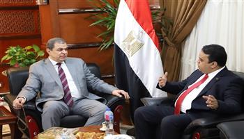 "سعفان" و"العابد" يطلقان منظومة الربط الإلكتروني بين مصر وليبيا