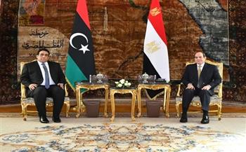 الرئيس السيسي يؤكد لـ«المنفي» دعم مصر الكامل لتحقيق المصلحة العليا لليبيا
