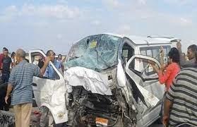 إصابة 15 عاملاً في حادث تصادم على الطريق الدولي بكفر الشيخ