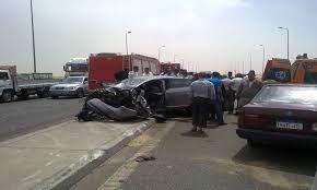 رفع آثار حادث 7 سيارات وتسير حركة المرور بطريق الإسكندرية الزراعي