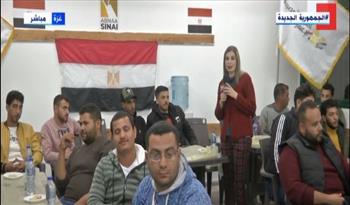 المصريون العاملون بـ«إعمار غزة» يوجهون رسالة شكر للسيسي