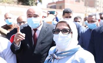 وزيرة الصحة تتفقد أعمال إنشاء مستشفى نجع حمادي المركزي