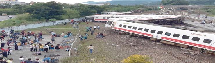 خروج قطار ركاب عن مساره بتايوان ومخاوف من مقتل 36 شخصا