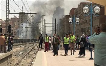 اندلاع حريق بجوار محطة مترو دار السلام (فيديو)
