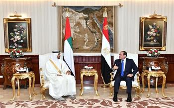 الرئيس السيسى: مصر حريصة على الاستمرار فى تعزيز التعاون الثنائى مع الإمارات