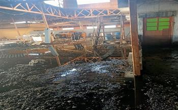 «سعفان» يتابع حريق مصنع «الحسن والحسين» لإنتاج اللحوم ببورسعيد (صور)