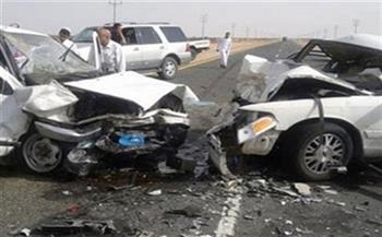  إصابة 7 أشخاص فى حادث تصادم سيارتين بطريق «السخنة- القاهرة»