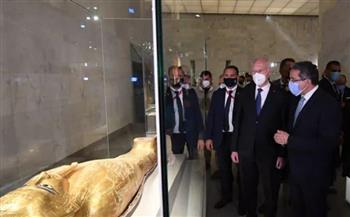 الرئيس التونسي قيس سعيد يزور متحف الحضارة وقلعة صلاح الدين (صور)