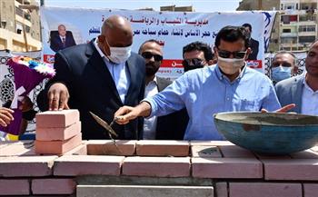 وزير الرياضة يضع حجر أساس حمام سباحة مركز شباب نور المقطم