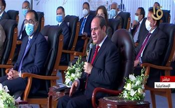 الرئيس السيسى: موارد قناة السويس قادرة على القيام بتطوير وتوسعة المجرى الملاحى بها