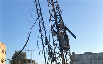 دمار كبير في شبكات الكهرباء بقطاع غزة بسبب العدوان الإسرائيلي
