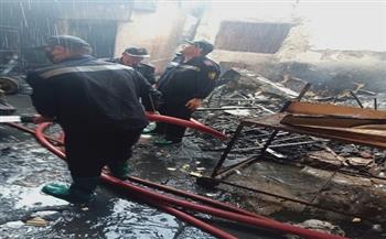 حريق يلتهم فروشات الباعة بسوق درب الأثر في طنطا