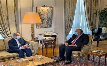 وزير الخارجية يؤكد لرئيس مجلس الشورى اليمني استمرار دعم مصر لليمن الشقيق 